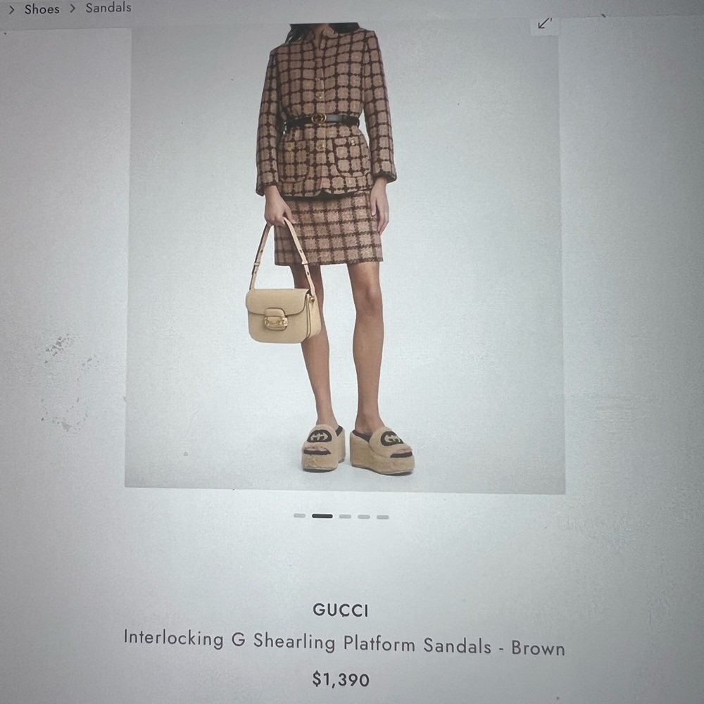 Iconic Gucci Sherpa Slides - Picture 2 of 5